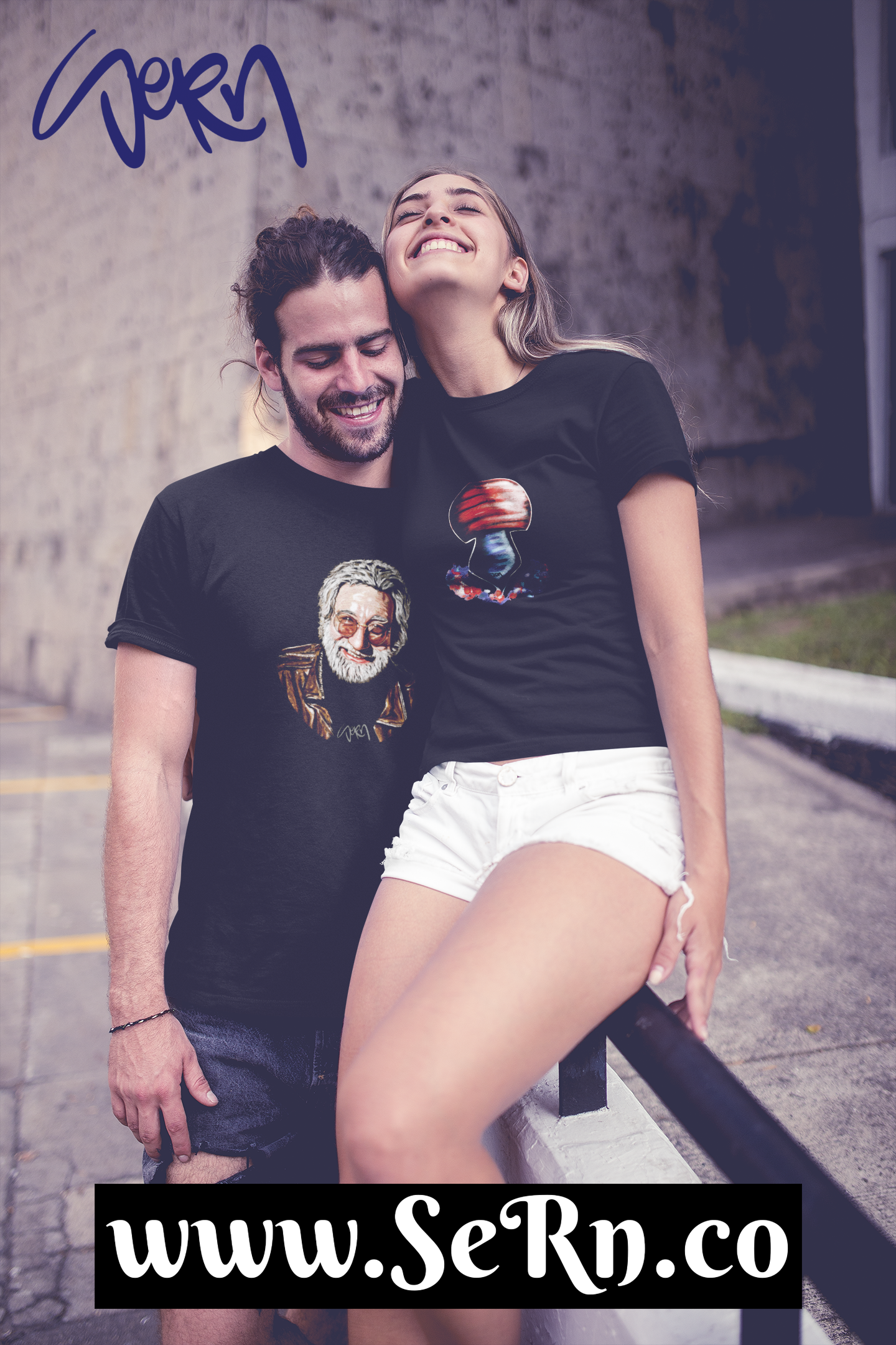 Graffiti Mushroom Unisex Short-Sleeve
